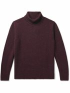 Inis Meáin - Donegal Merino Wool and Cashmere-Blend Rollneck Sweater - Burgundy