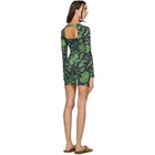Charlotte Knowles SSENSE Exclusive Black and Green Scant Dress