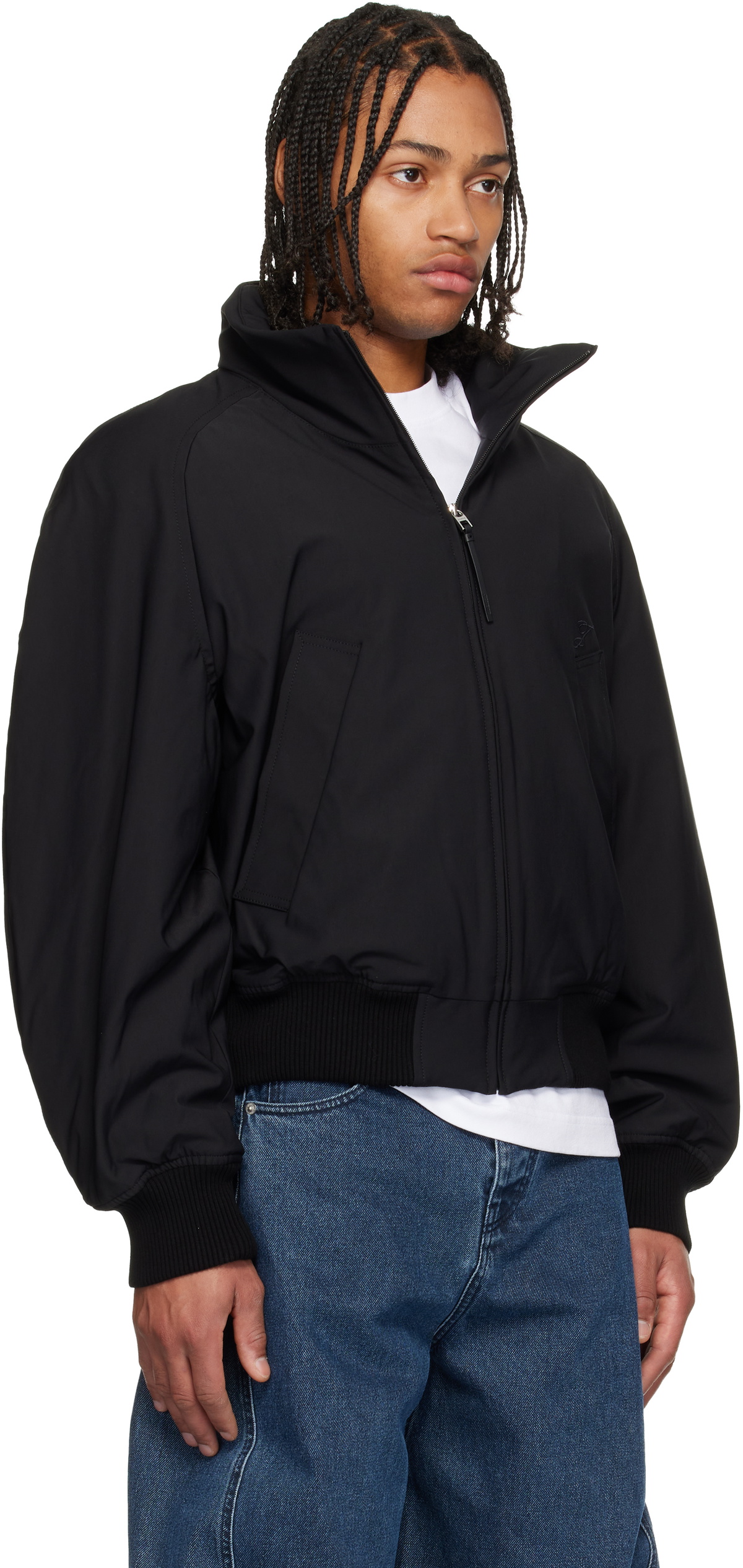 JACQUEMUS Black 'Le Bomber Aero' Bomber Jacket Jacquemus