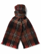 De Bonne Facture - University Oversized Checked Mohair and Wool-Blend Scarf