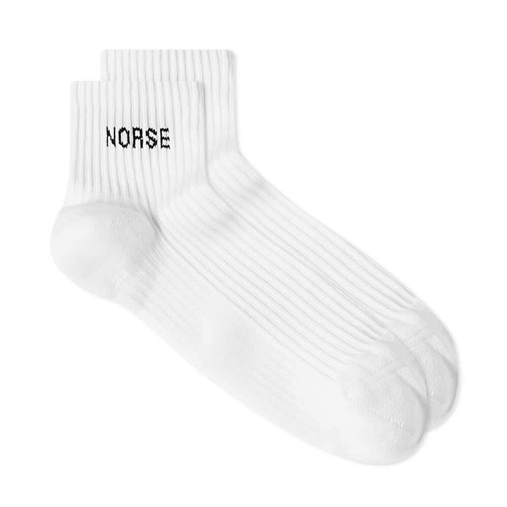 Photo: Norse Projects Niki Logo Short Sock