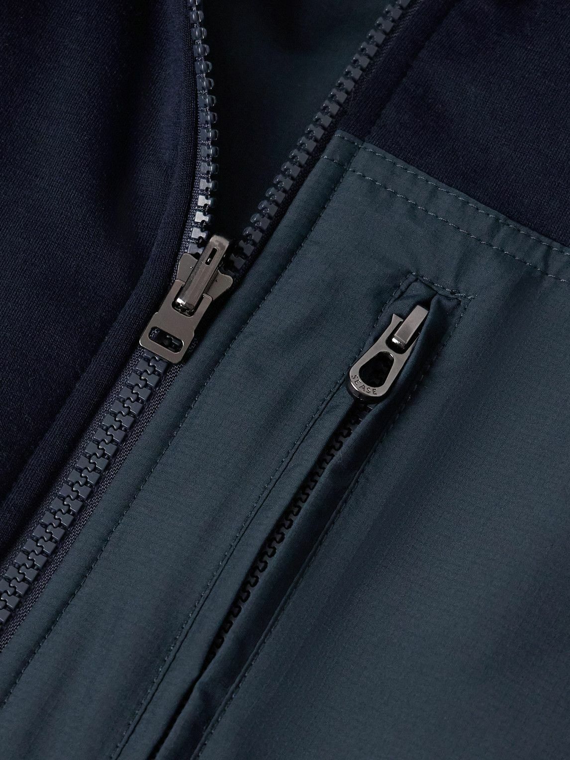 SEASE - Explorer Reversible Padded Virgin Wool-Blend Jersey and Micro-Ripstop Gilet - Blue