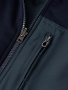 SEASE - Explorer Reversible Padded Virgin Wool-Blend Jersey and Micro-Ripstop Gilet - Blue