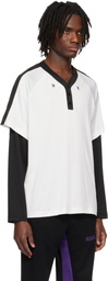 KUSIKOHC Black & White Baseball Long Sleeve Top