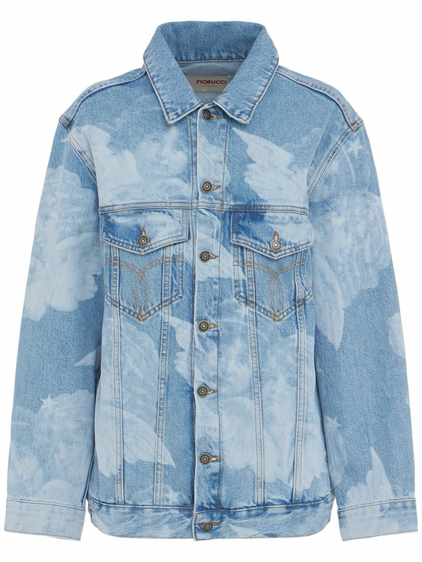 Photo: FIORUCCI Printed Cotton Denim Jacket