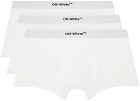 Off-White Three-Pack White Helvetica Boxers