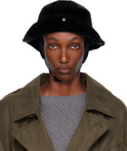 OPEN YY Black Detachable Ear Flap Bucket Hat