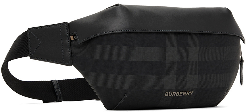 Black Sonny Burberry-Check canvas cross-body bag, Burberry