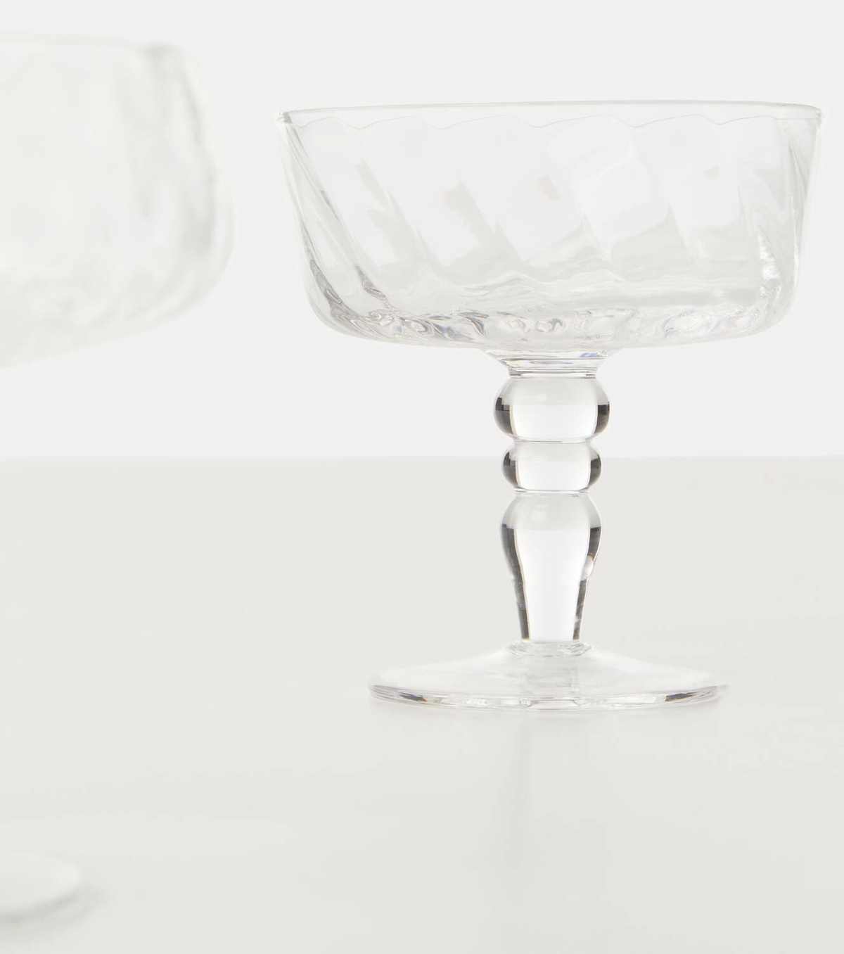Bitossi Diseguale set of 6 champagne coupe glasses