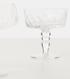Bitossi Diseguale set of 6 champagne coupe glasses