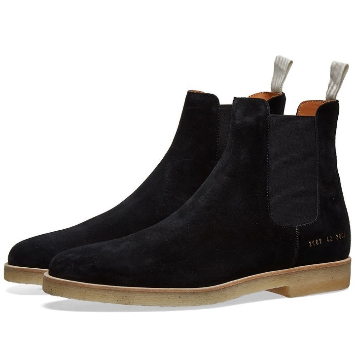 Photo: Common Projects Suede Chelsea Boot