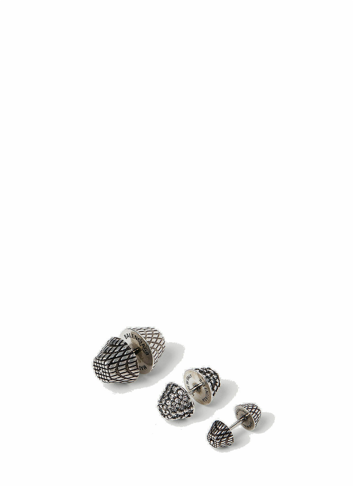 Balenciaga - Cagole Ear Stud in Silver Balenciaga