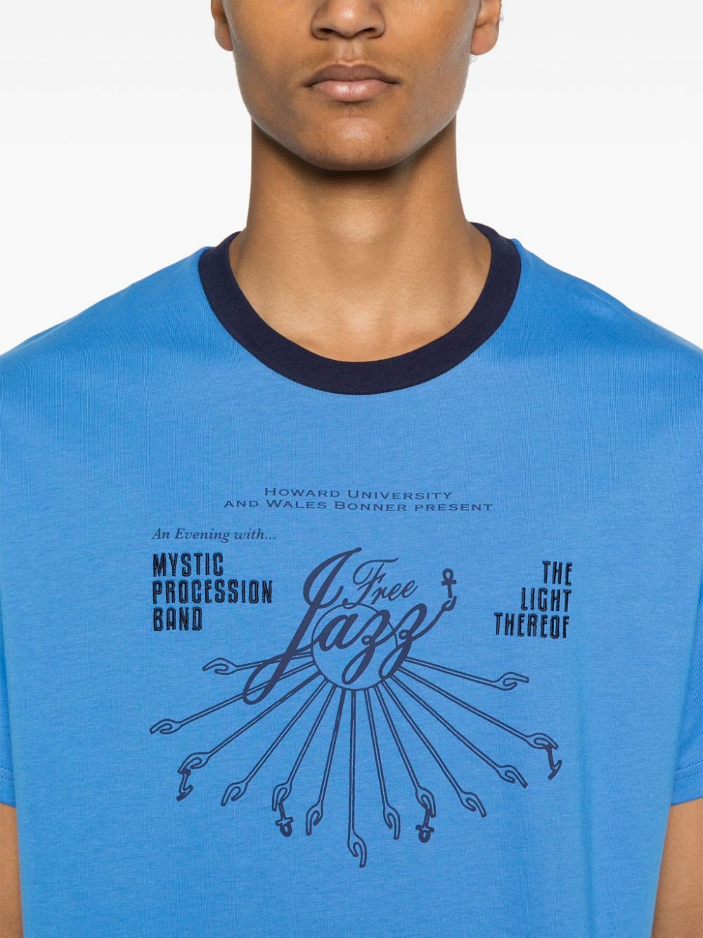 Wales Bonner Blue Jazz T-Shirt Wales Bonner