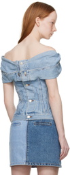 KIMHĒKIM Blue Tube Denim Tank Top