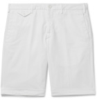 Incotex - Slim-Fit Stretch-Cotton Twill Bermuda Shorts - White