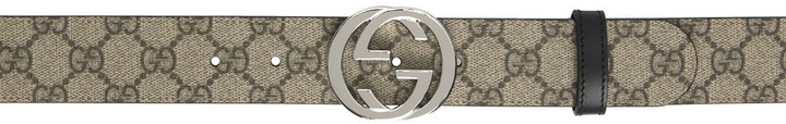 Photo: Gucci Reversible Black & Beige GG Marmont Belt