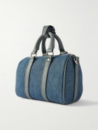 READYMADE - Overnight Nano Leather-Trimmed Logo-Embroidered Denim Messenger Bag