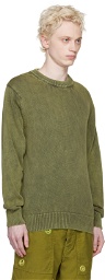 PRESIDENT's Green Washed Sweater
