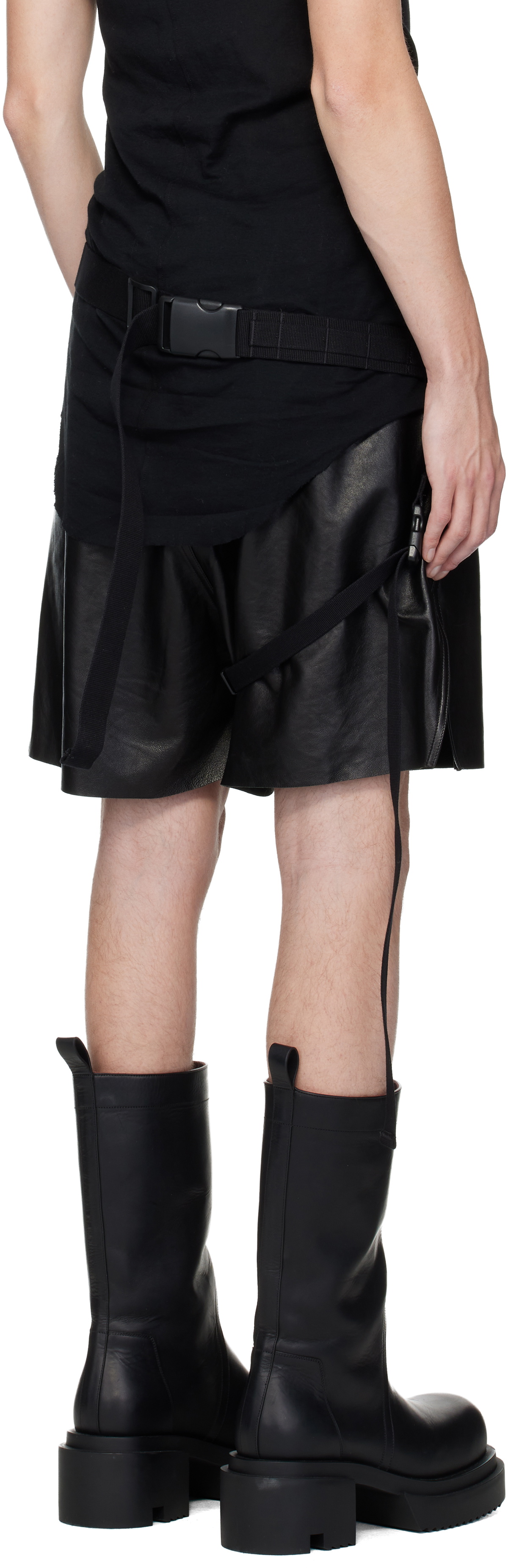 Rick Owens Black Concordians Double Wrap Vicious Belt