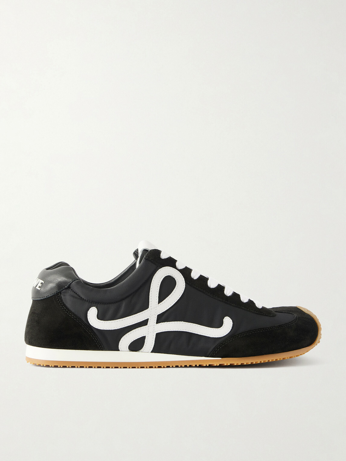 LOEWE - Ballet Runner 2.0 Logo-Appliquéd Shell, Suede and Leather Sneakers - Black