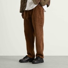 FrizmWORKS Men's Corduroy Wide One Tuck Pants in Brown