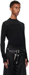 NULLUS Black Gradient Stripes Sweater