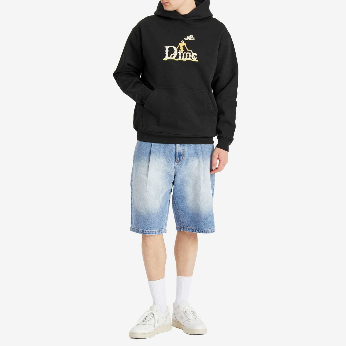 Dime Men's Classic Lightbright Hoodie in Black
