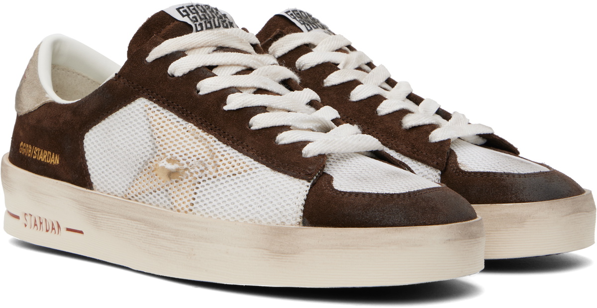 スニーカー Golden  Sneaker Stardan White Brown Golden Goose White & Brown Stardan Sneakers Golden Goose