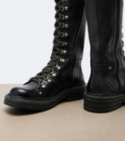 Miu Miu Leather lace-up boots
