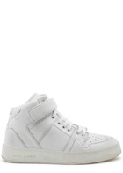 Saint Laurent Jefferson Panelled Leather Sneakers White 40 (IT40 / UK7), Saint Laurent Trainers, Ripped