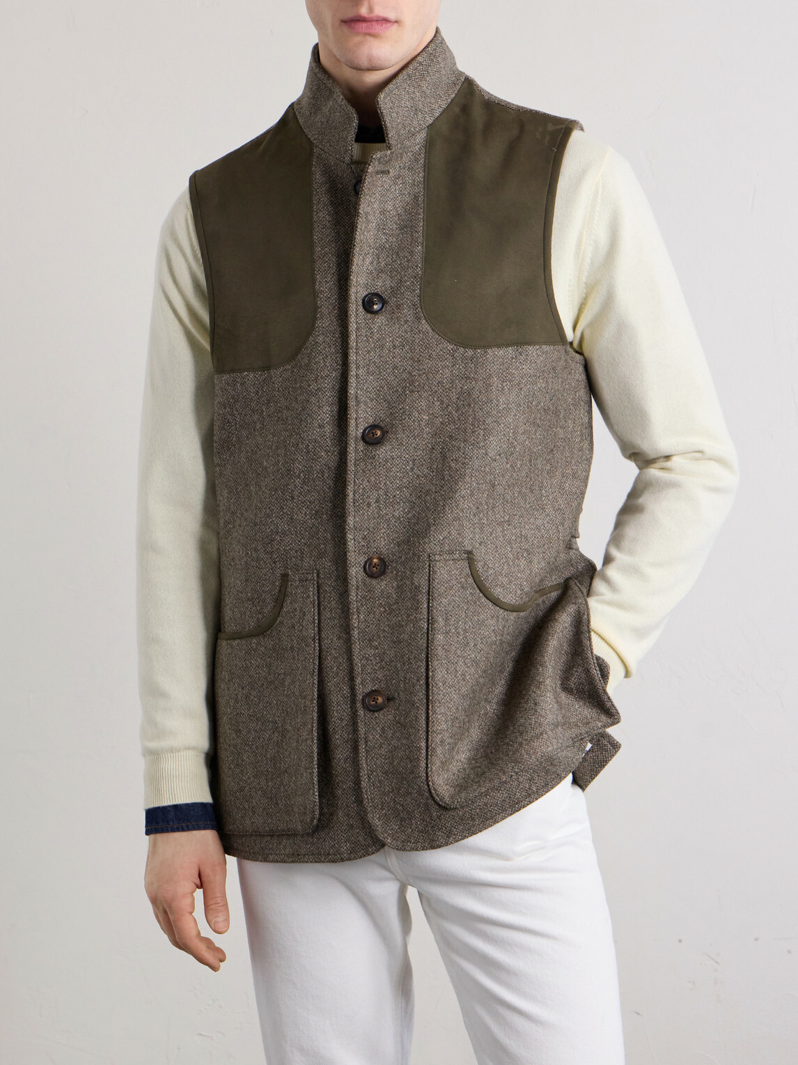 Purdey - Wool-Tweed Gilet - Green
