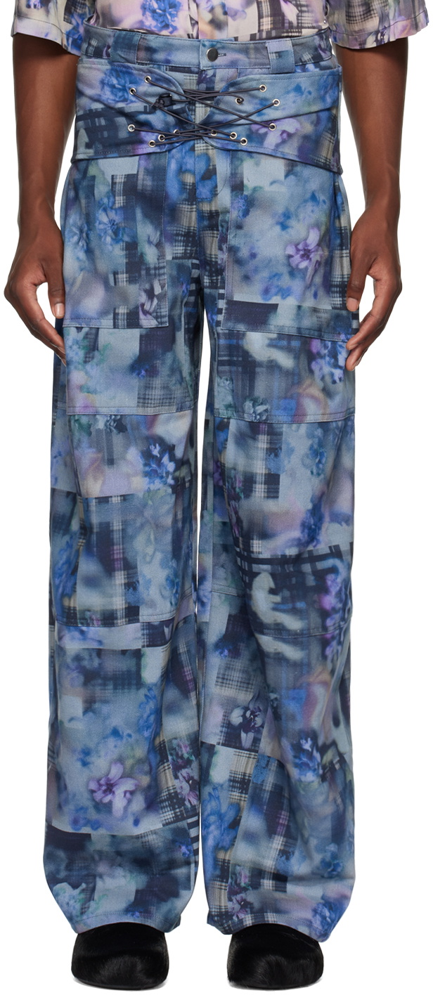 【関税込み】Collina Strada ネイビー Bungee ジーンズ navy-bungee-trousers.jpg