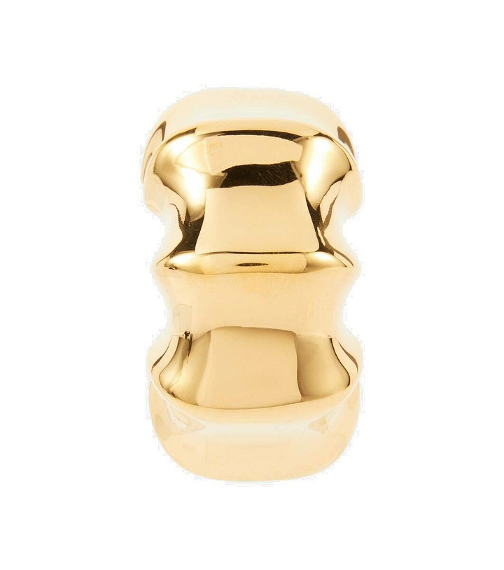 Photo: Khaite Julius Medium 18kt gold-plated brass earrings