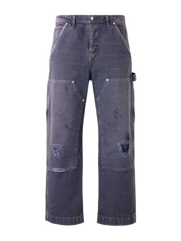 Photo: Enfants Riches Déprimés - Straight-Leg Distressed Jeans - Purple