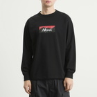 NANGA Men's Eco Hybrid Box Logo Long Sleeve T-Shirt in Black