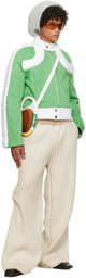 Stanley Raffington SSENSE Exclusive Green & White Denim Jacket