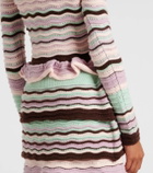 Susan Fang Striped ribbed-knit top