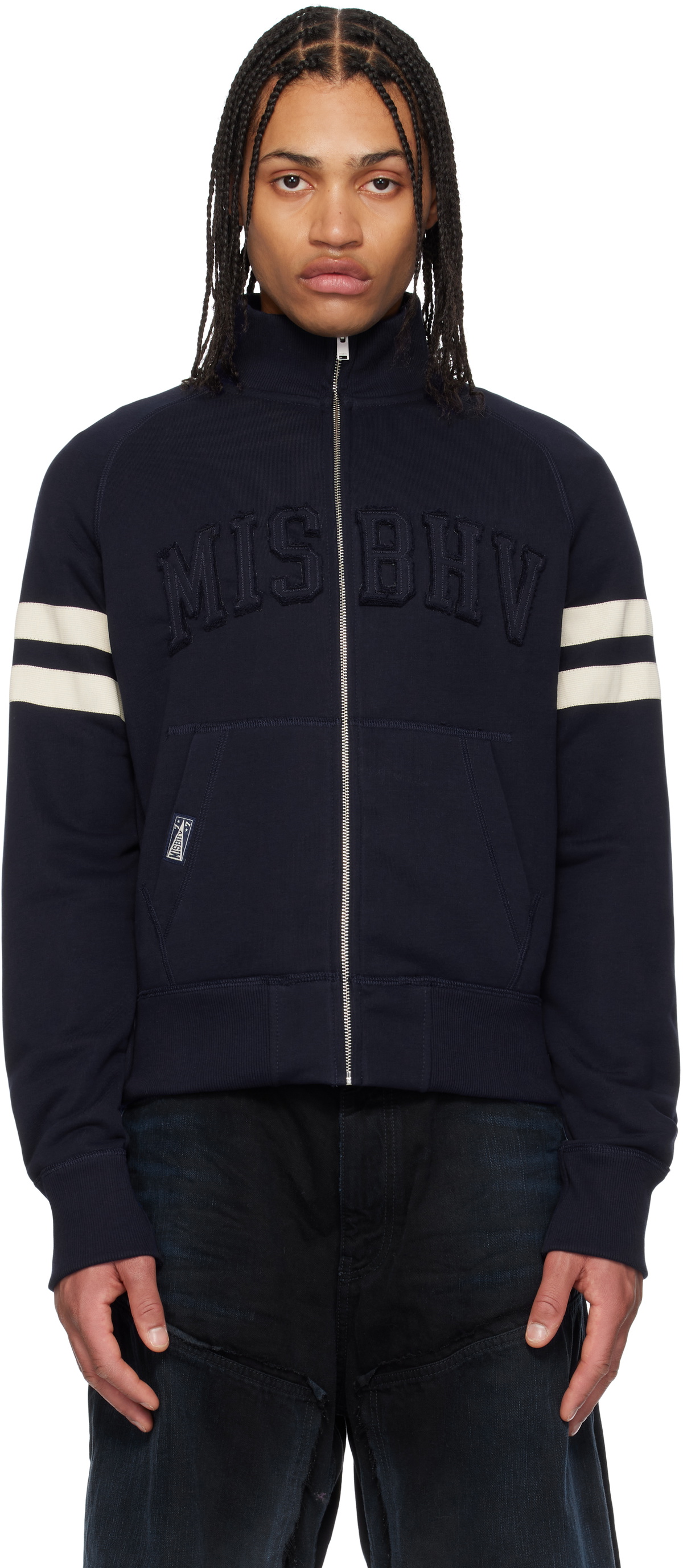MISBHV Navy Zuma Zip Up Sweater