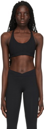 Live the Process Black Corset Grid Sport Bra