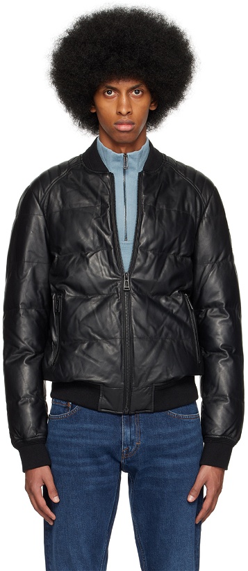 Photo: Belstaff Black Radial Leather Jacket