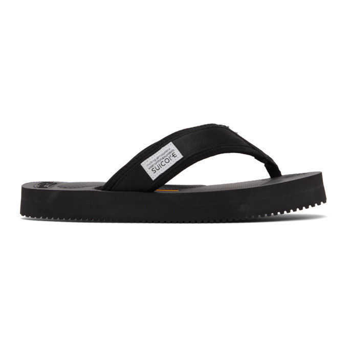 Suicoke Black TONO-V2 Flip Flops Suicoke