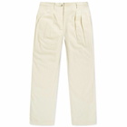 DONNI. Women's Cord Pleated Trouser in Creme