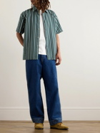 A Kind Of Guise - Elio Striped Textured-Cotton Shirt - Green