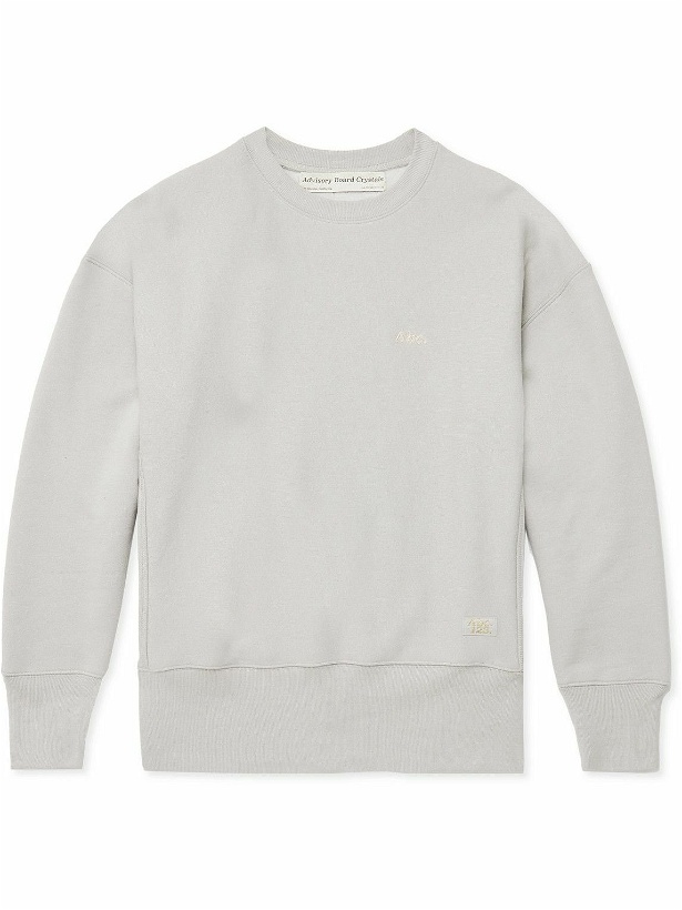 Photo: Abc. 123. - Logo-Detailed Cotton-Blend Jersey Sweatshirt - Gray