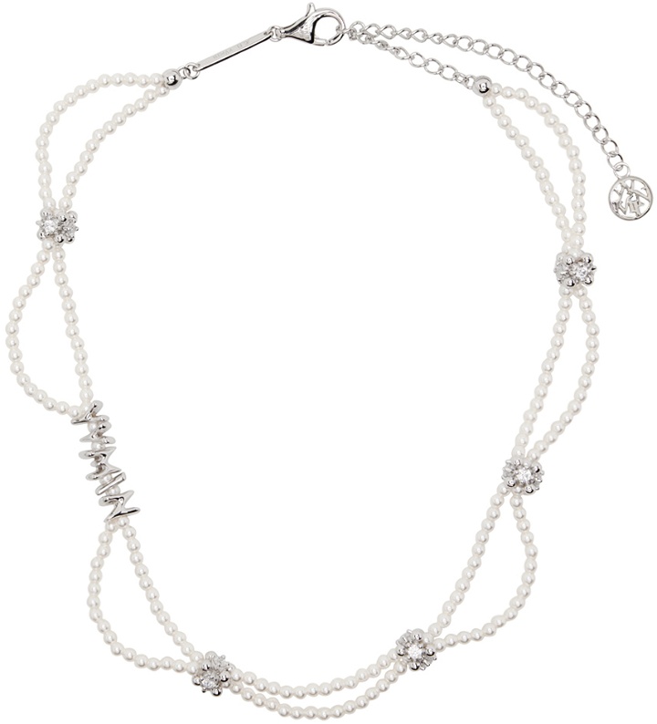 Photo: YVMIN White Double Beaded Necklace