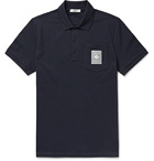 VALENTINO - Dreamatic Logo-Appliquéd Cotton-Piqué Polo Shirt - Blue