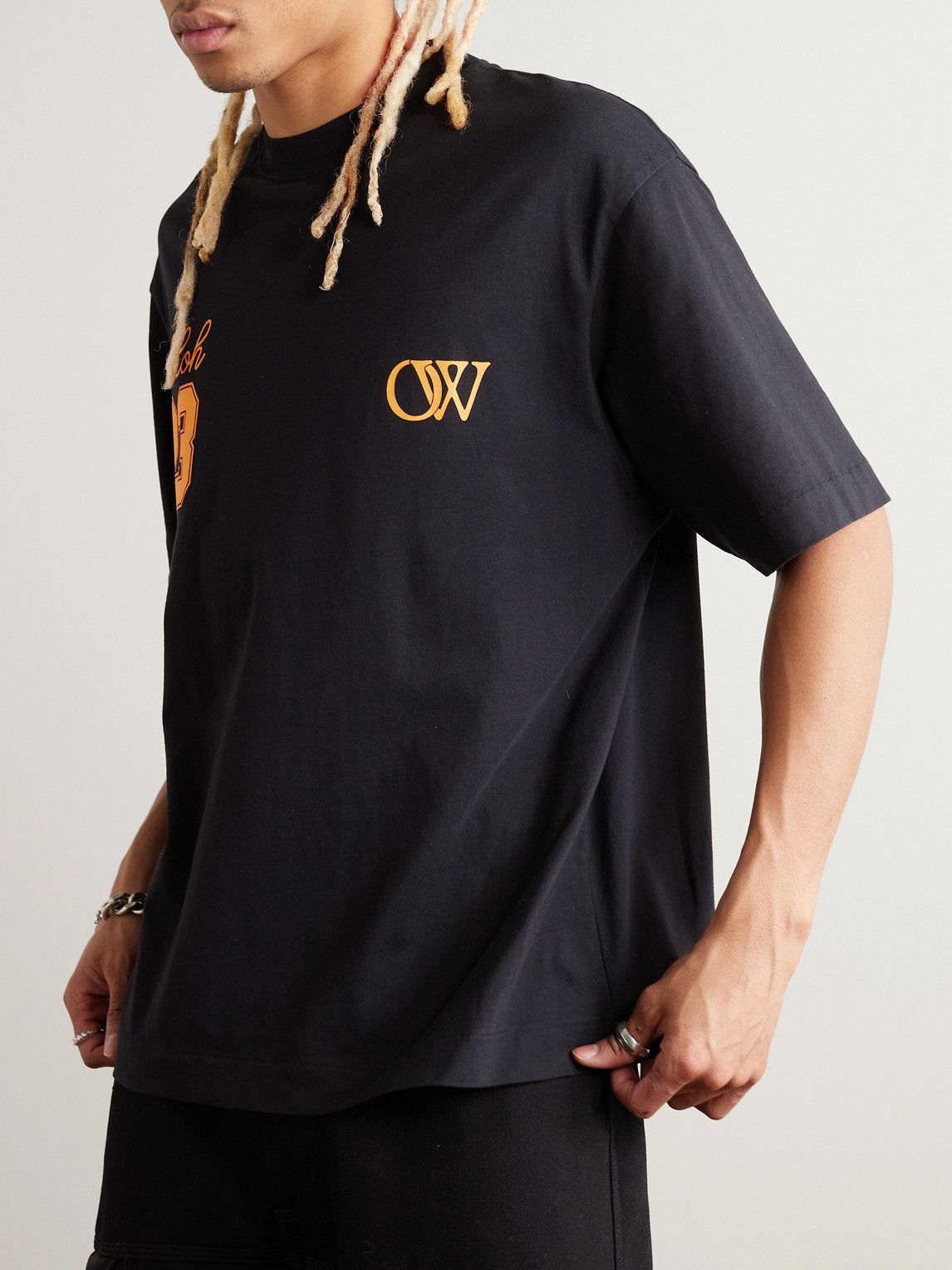 off-white Script Skate ロゴ プリント コットン Tシャツ 人気 off-white Script Skate ロゴ プリント コットン Tシャツ 人気
