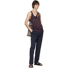 Dries Van Noten Purple Jarret Metallic Tank Top