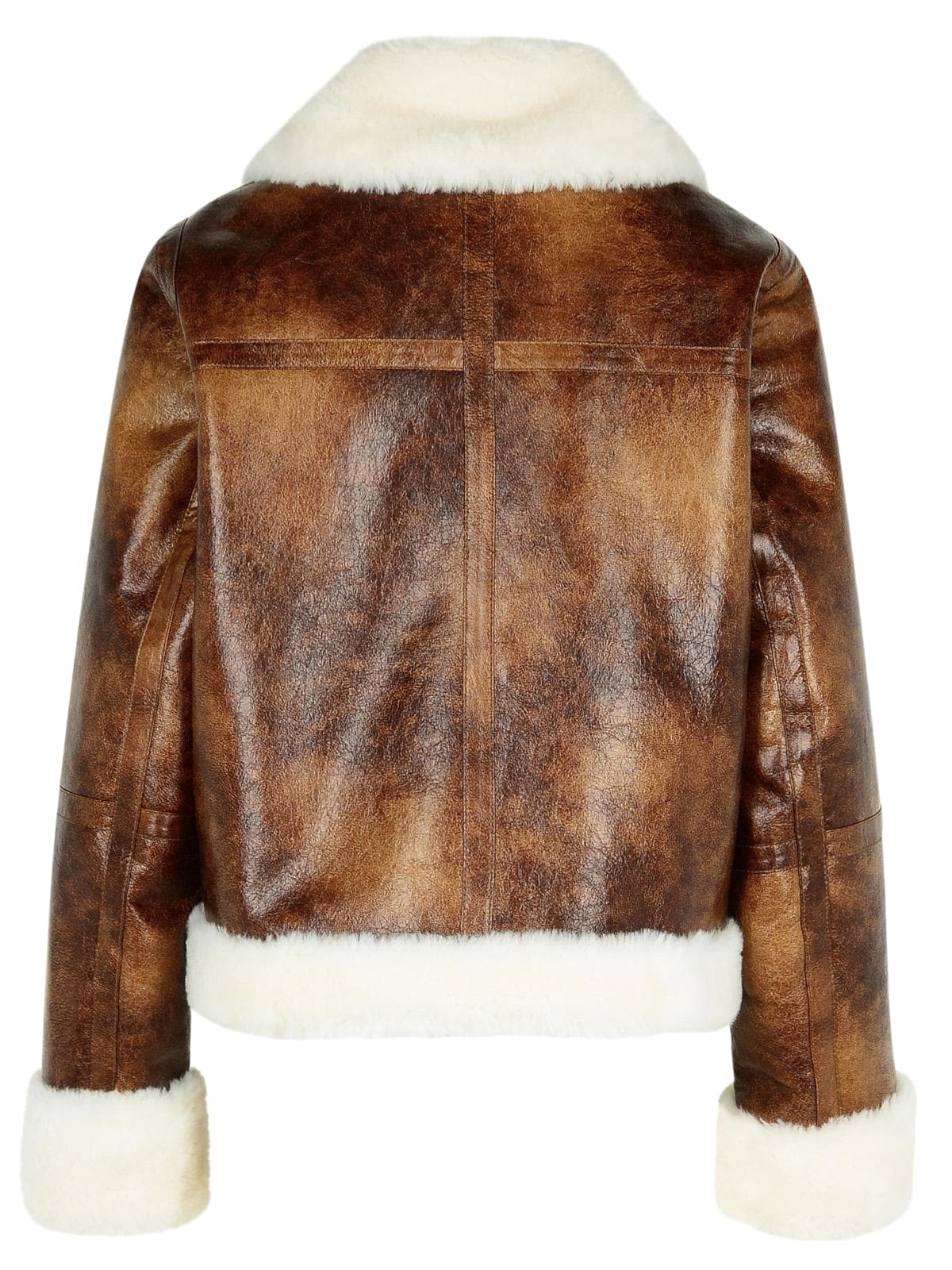 STAND STUDIO lorelle Eco Sheepskin In Brown Polyurethane