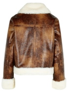 STAND STUDIO lorelle Eco Sheepskin In Brown Polyurethane